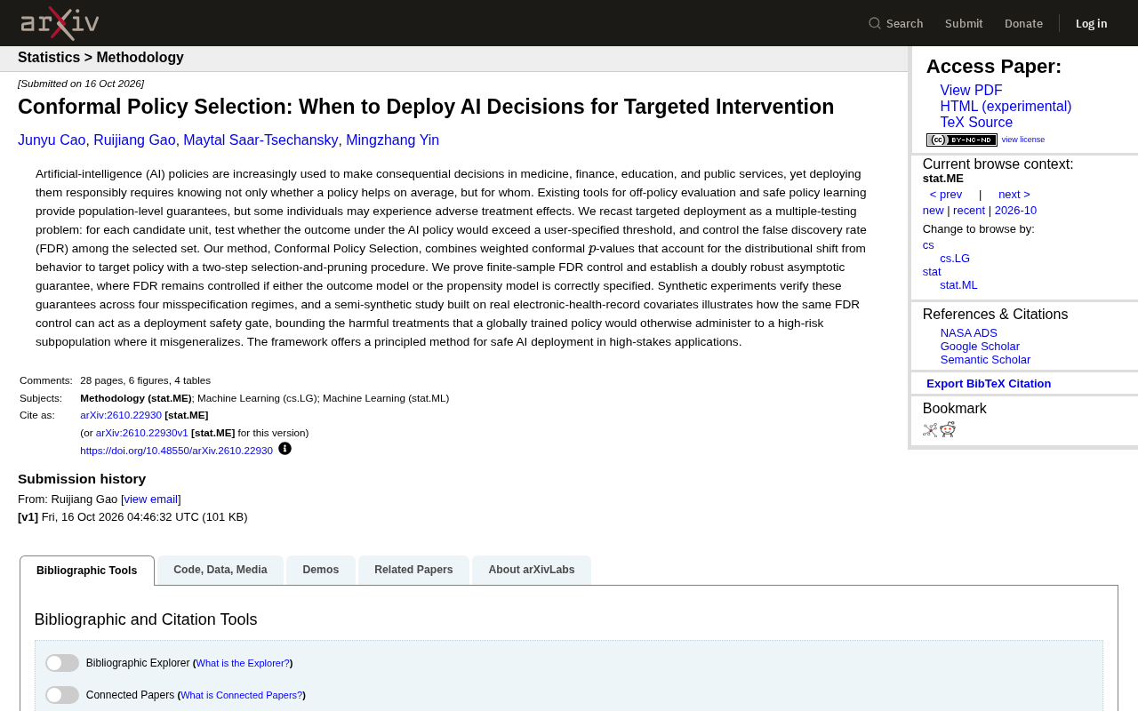 Conformal Policy Selection: Adding a Safety Valve to AI Decision Deployment with FDR Control
