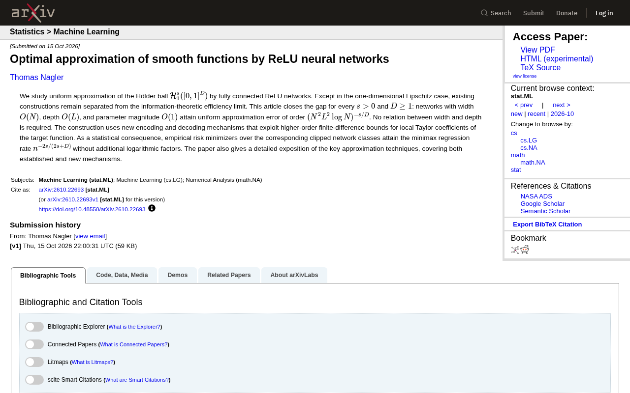 ReLU Networks Achieve Optimal Rates Approximating Smooth Functions, Removing Log Factor in Statistical Regression