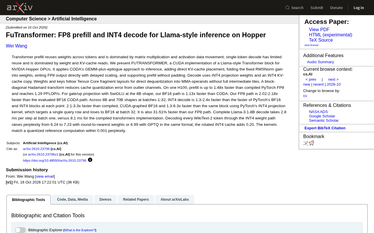 FP8 Prefill + INT4 Decode: New Optimization for Llama Inference on Hopper