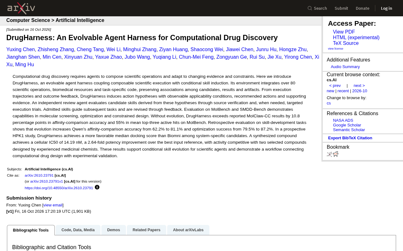 DrugHarness:可进化AI Agent如何加速药物发现