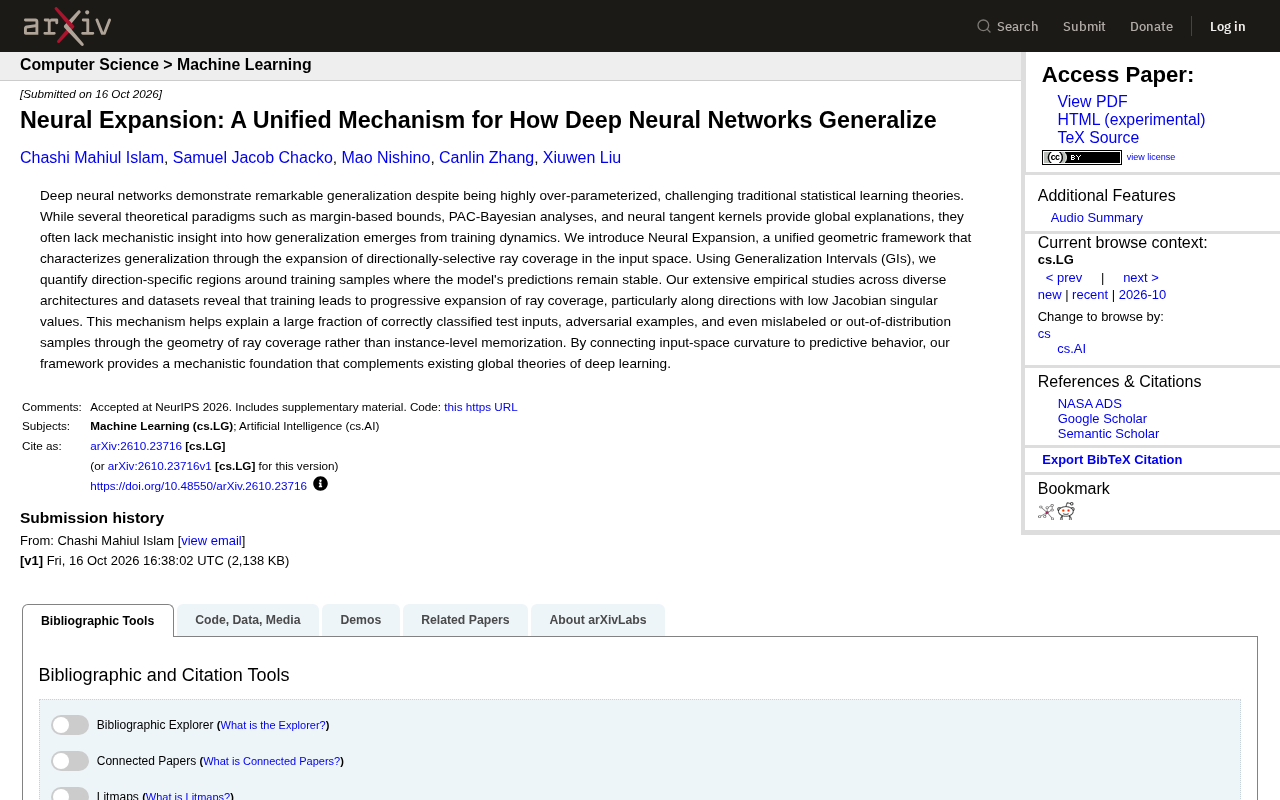 Neural Expansion:解密深度神经网络泛化的统一几何机制