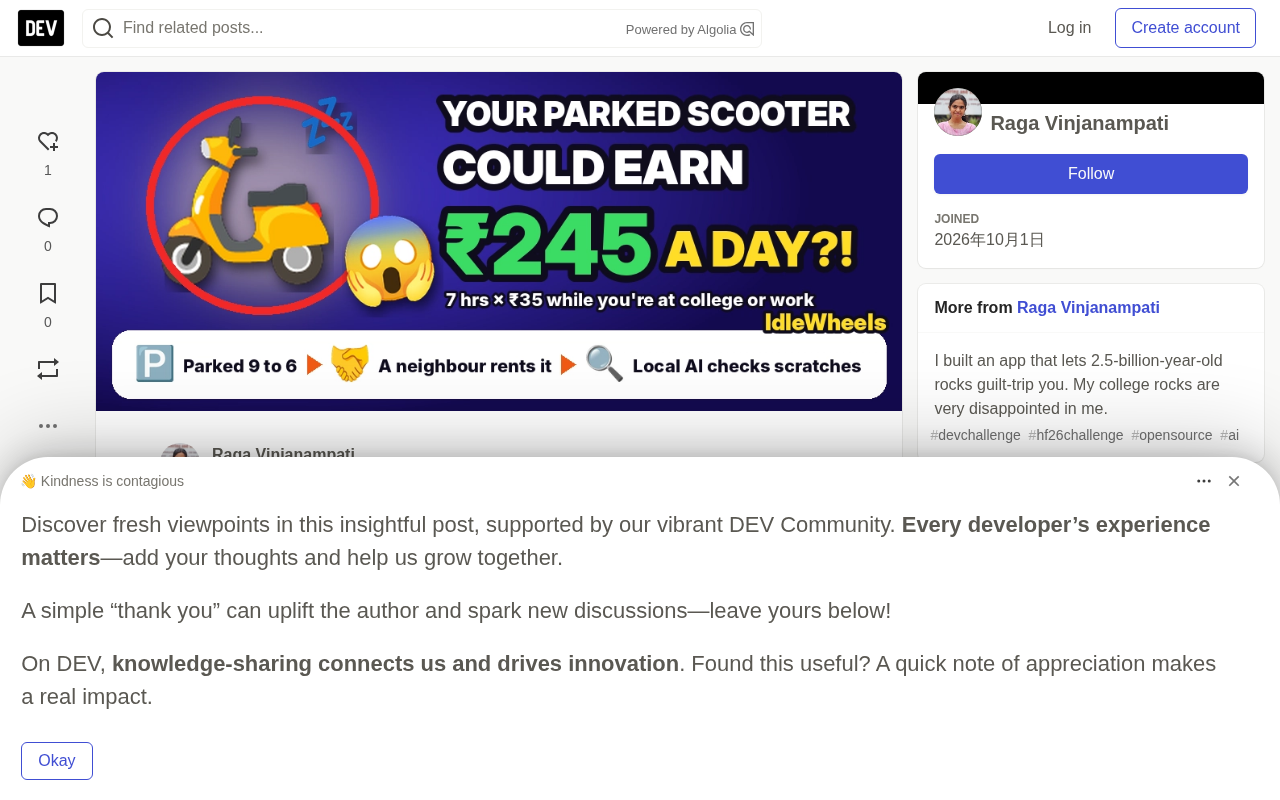 Idle Scooter Sharing App: Local AI Resolves Scratch Disputes