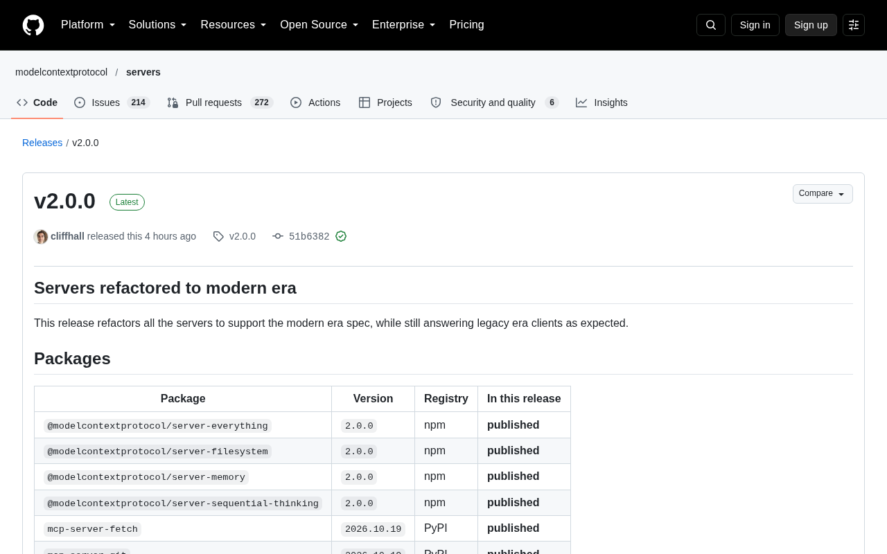 MCP Official Servers v2.0.0 Released: Full Compatibility with the New Protocol
