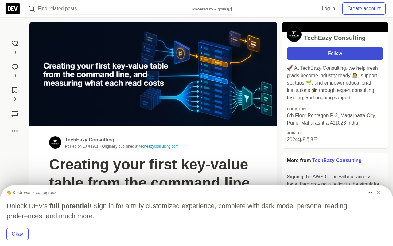 DynamoDB in Practice: From Creating a Table via CLI to Understanding the Cost of Every Read