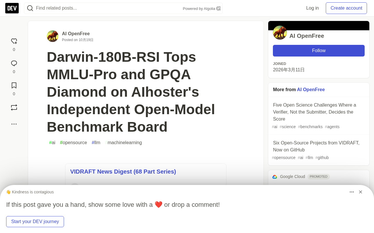 180B Model Tops MMLU-Pro and GPQA: Interpreting the Darwin-180B-RSI Benchmark