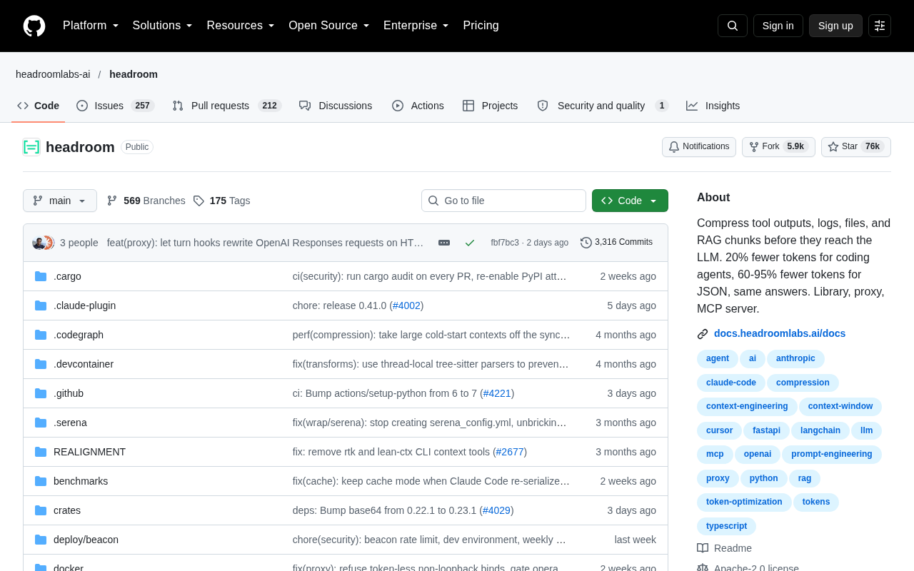 Headroom: Slimming Down LLM Inputs with Up to 95% Fewer JSON Tokens