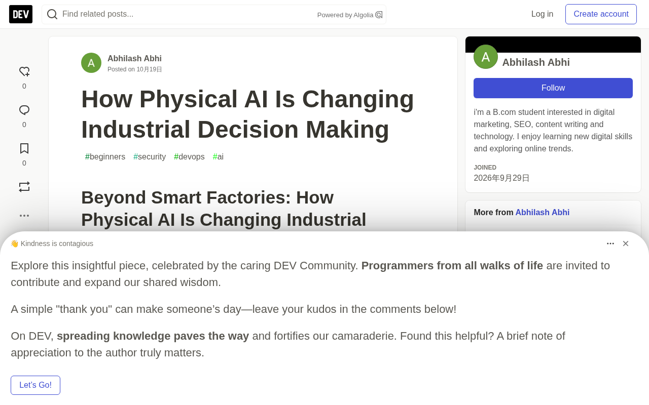 How Physical AI Is Reshaping Industrial Decision-Making: From Smart Factories to Real-World Intelligence