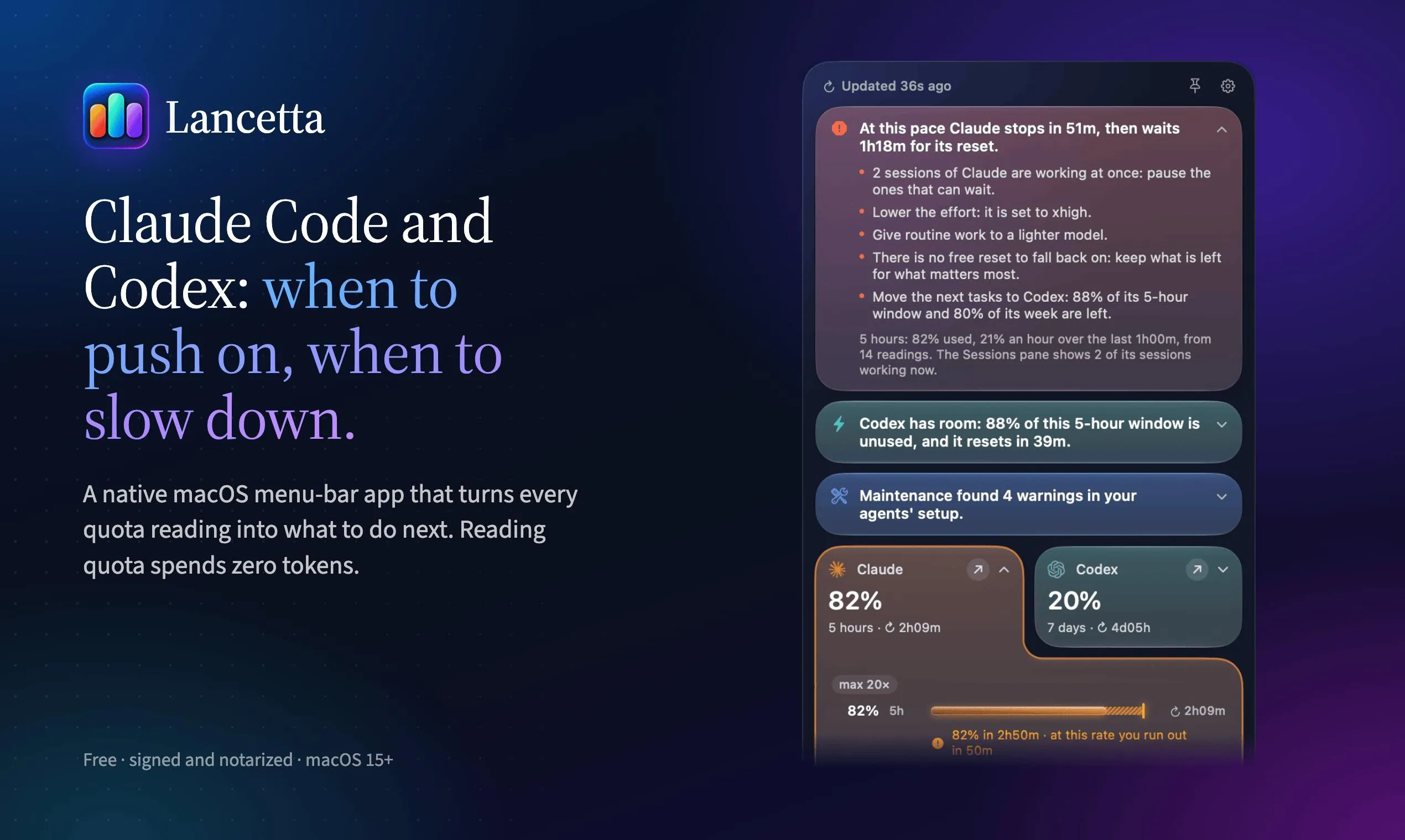 Lancetta: Helping You Decide When to Push Forward or Pause Your Coding Agents