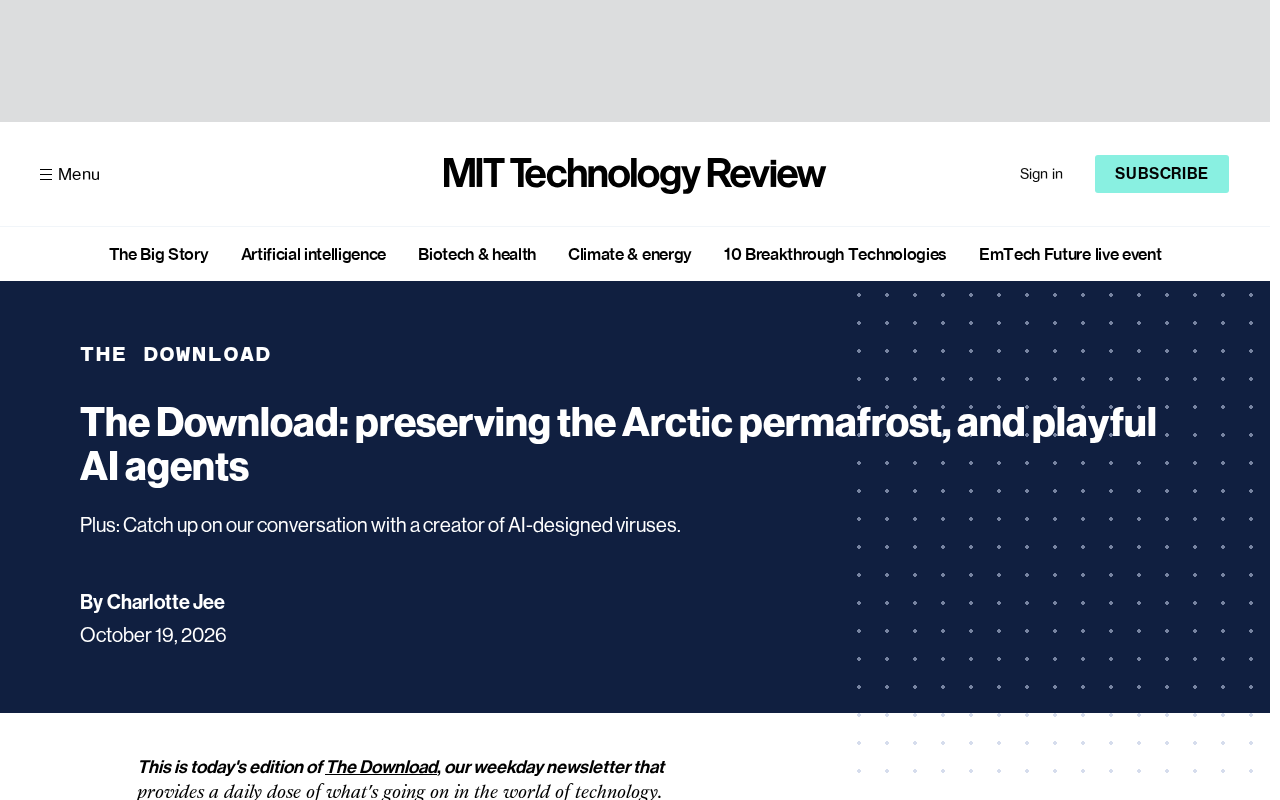 AI Daily Brief: Protecting Arctic Permafrost and Playful AI Agents