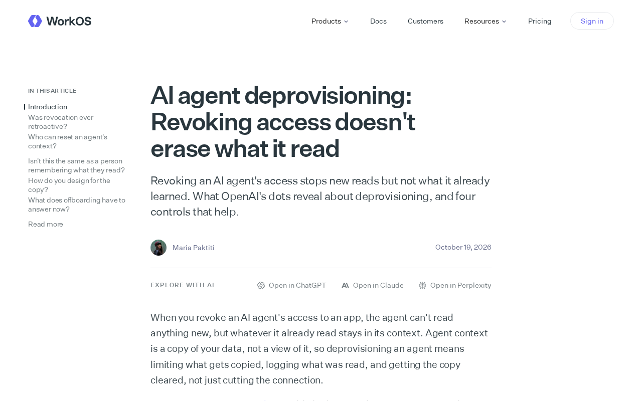 Illustration of taking an AI agent offline