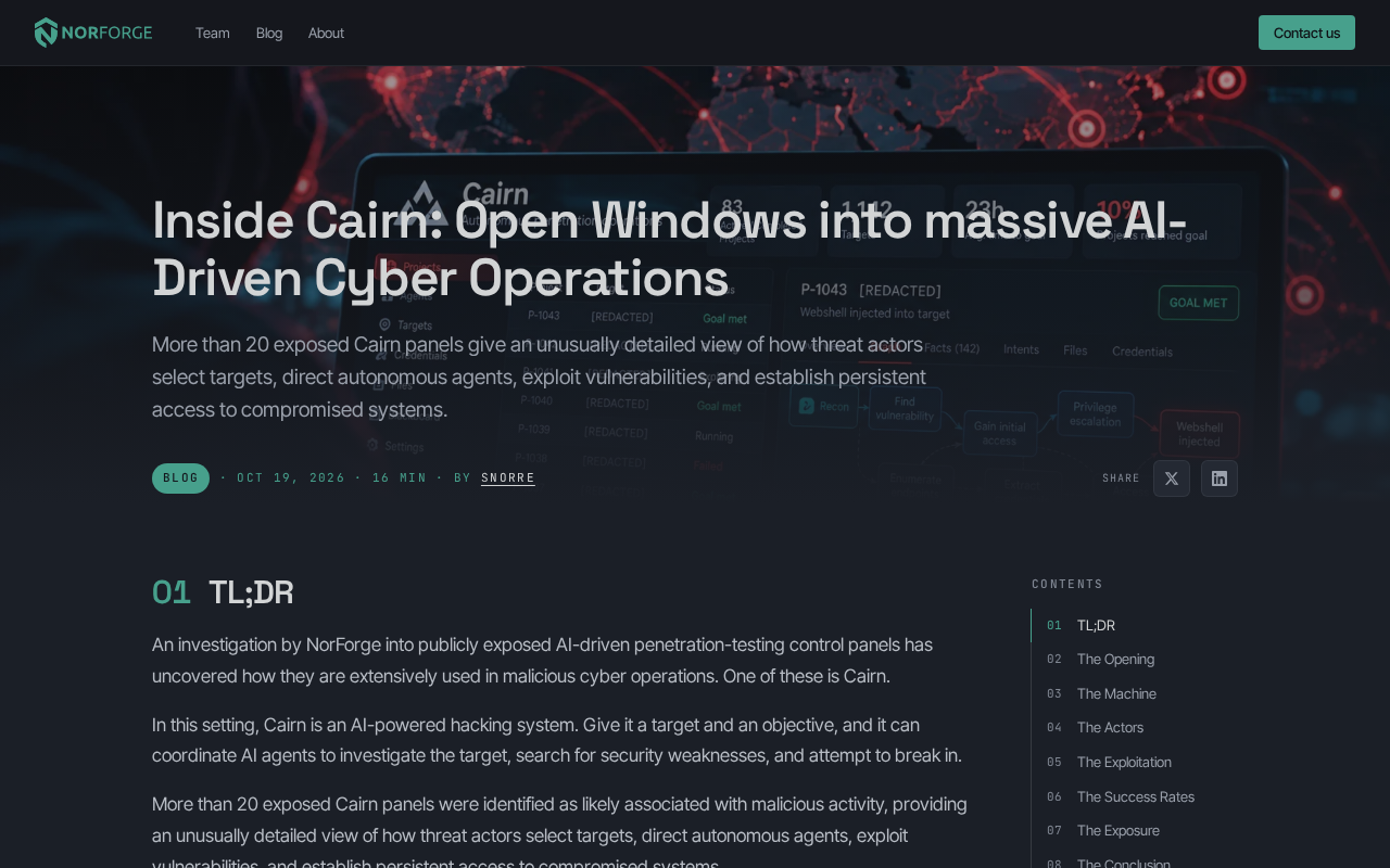 Cairn: Making AI-Driven Cyber Operations Transparent