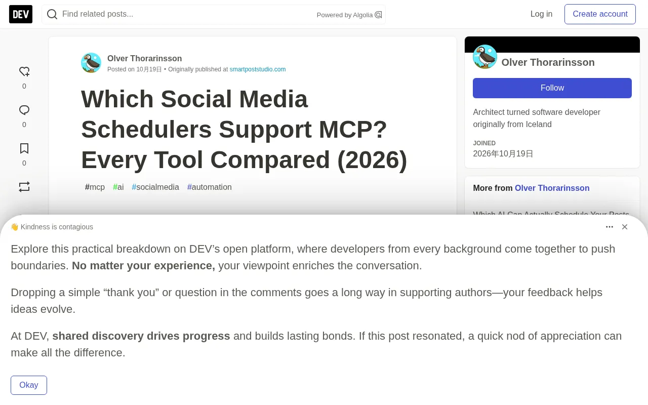 MCP Social Scheduler Comparison: Buffer Is Free, Postiz Is Open Source