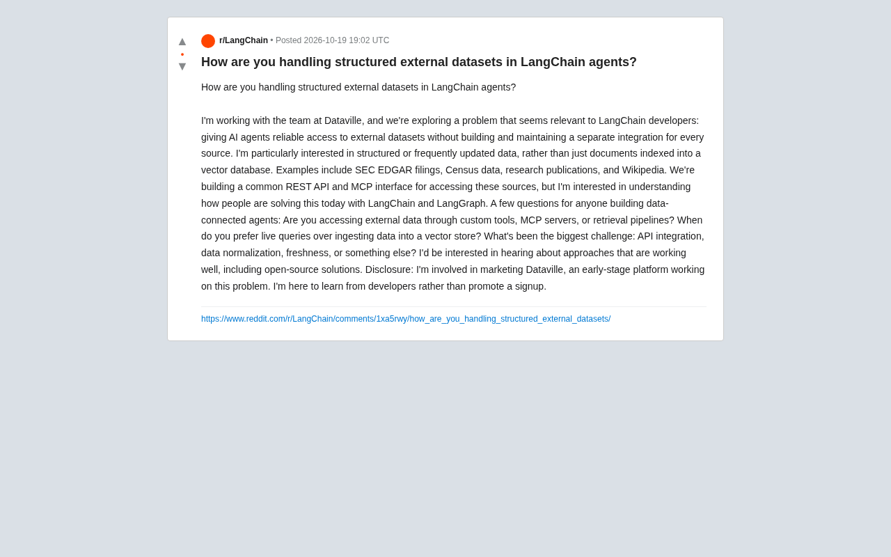 LangChain代理接入结构化外部数据:三种模式与核心挑战