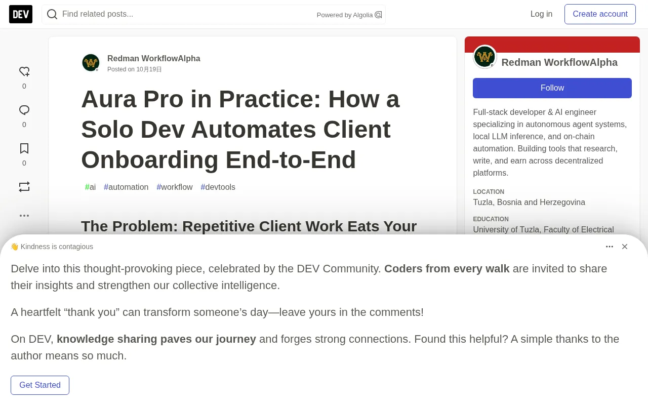 Aura Pro client onboarding automation in practice