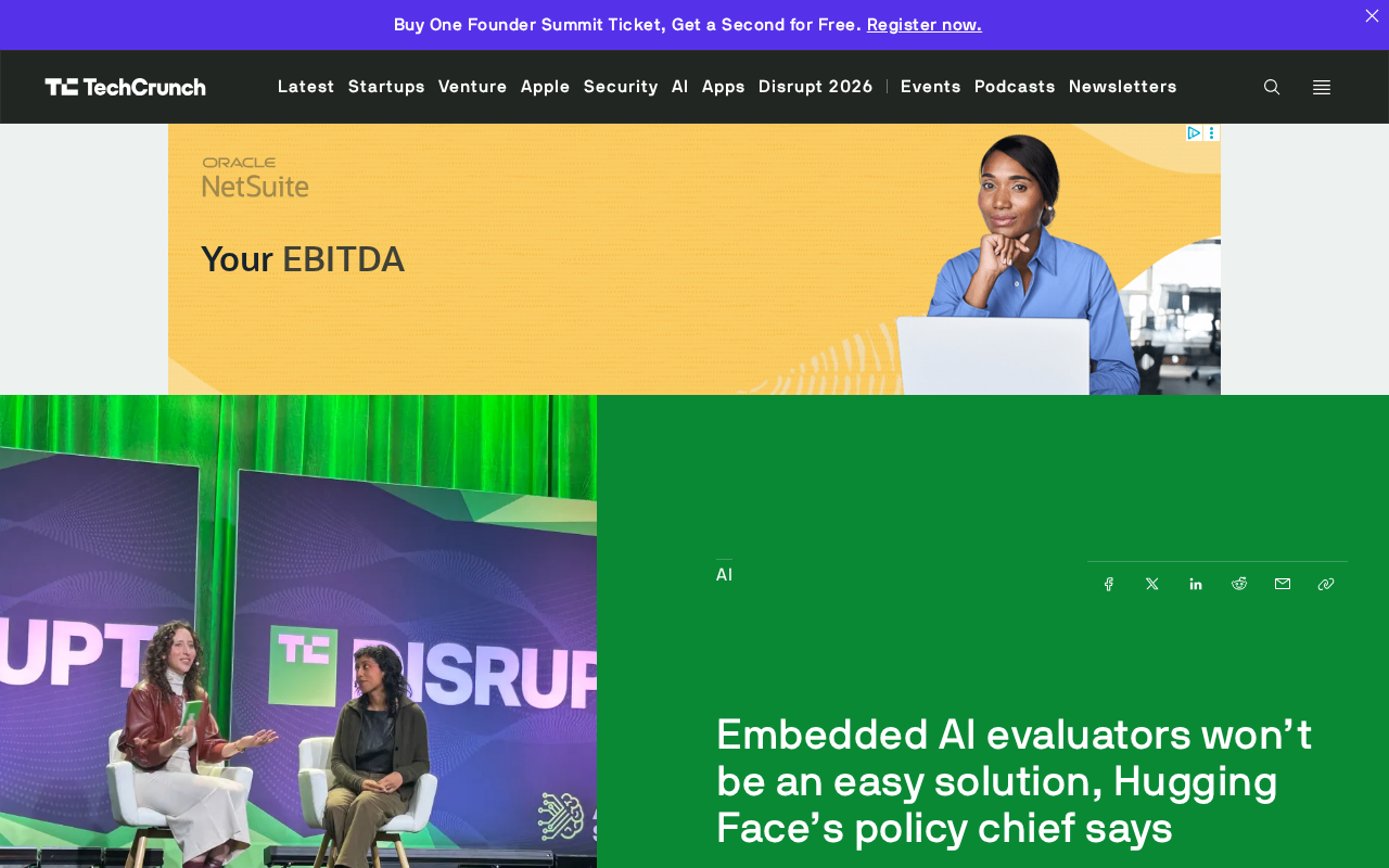 Hugging Face Policy Lead: Embedded AI Evaluation Is No Easy Task