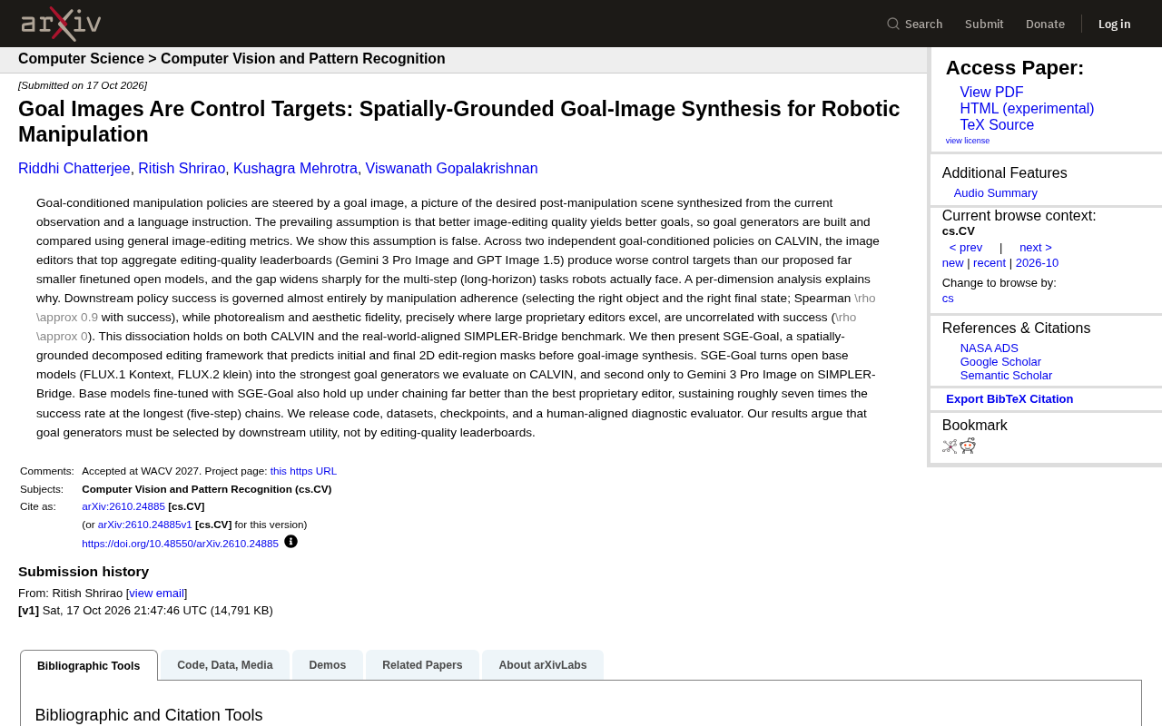 Goal Images Are Control Commands: How Spatially Grounded Goal Image Synthesis Reshapes Robotic Manipulation
