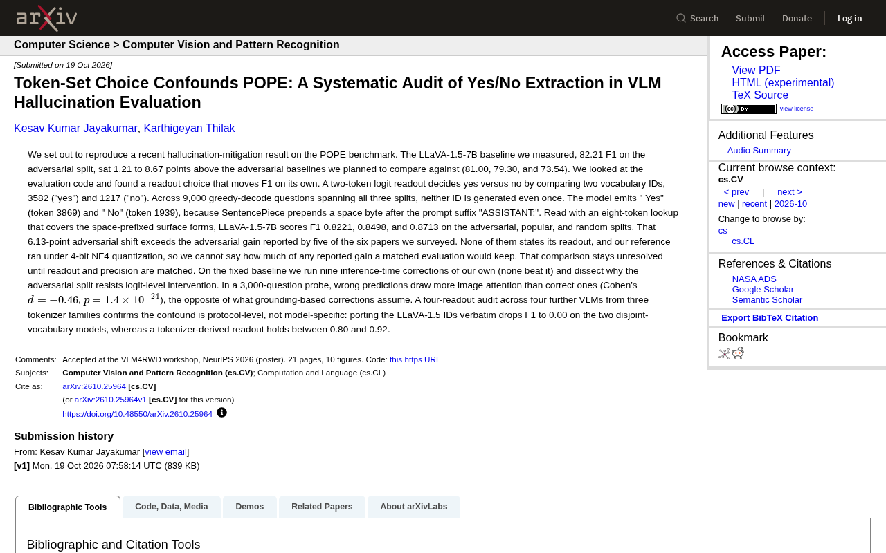 The POPE Benchmark's Yes/No Extraction Pitfall: VLM Hallucination Evaluation Confounded by Token Choice
