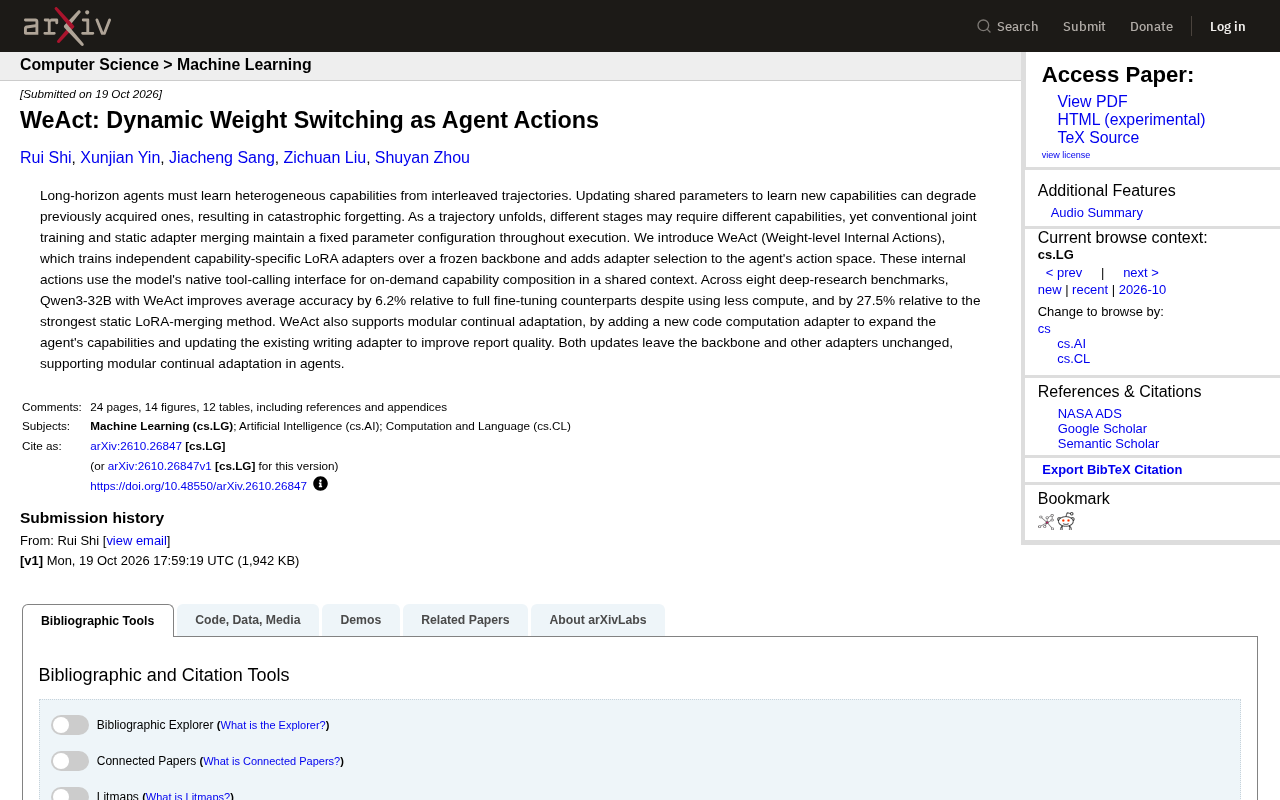 WeAct paper title screenshot