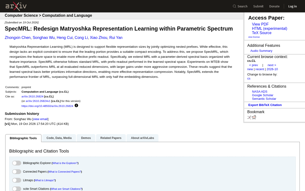 SpecMRL paper title