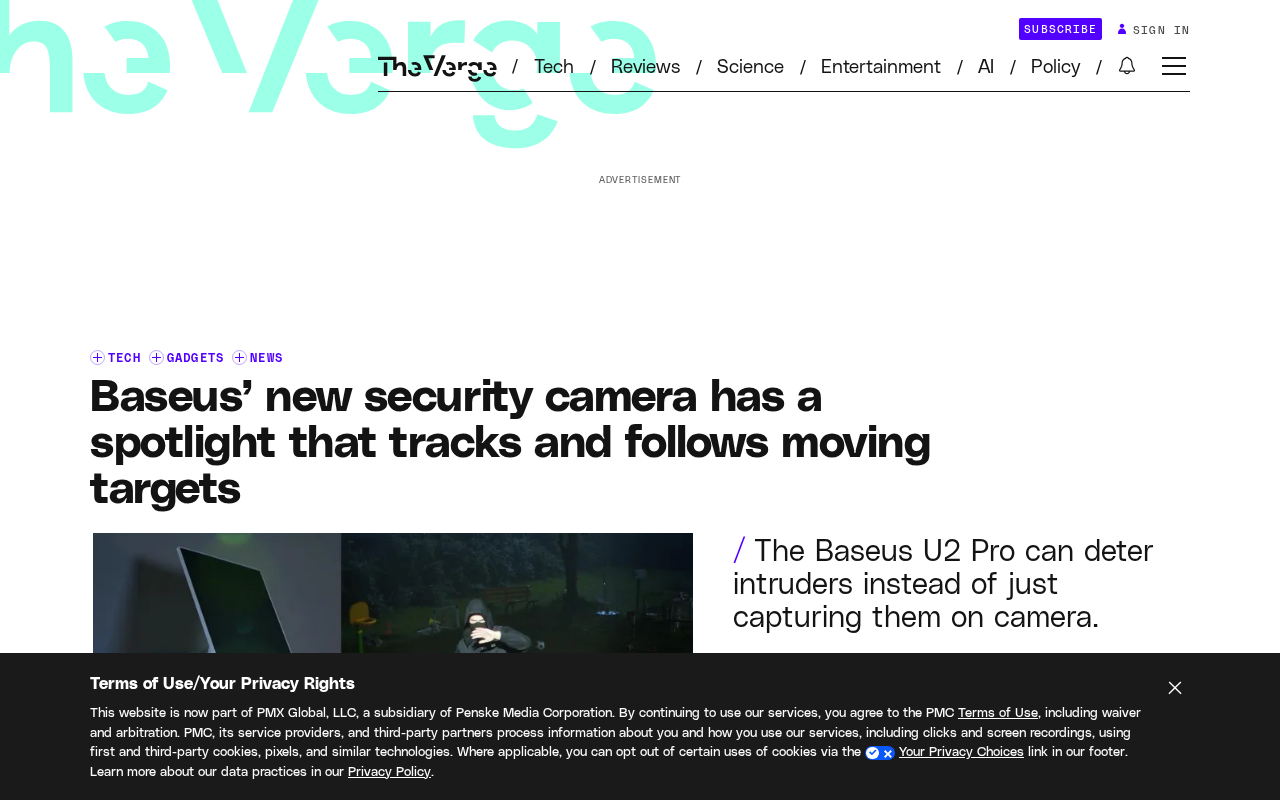 Baseus Launches Tracking Spotlight Camera: Proactively Deterring Intruders