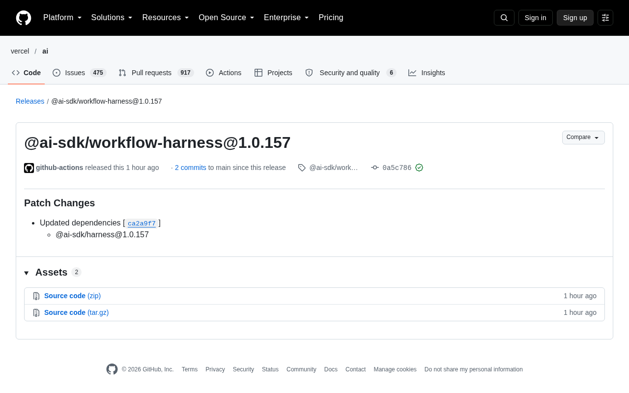 AI SDK workflow-harness 1.0.157 小版本更新解读