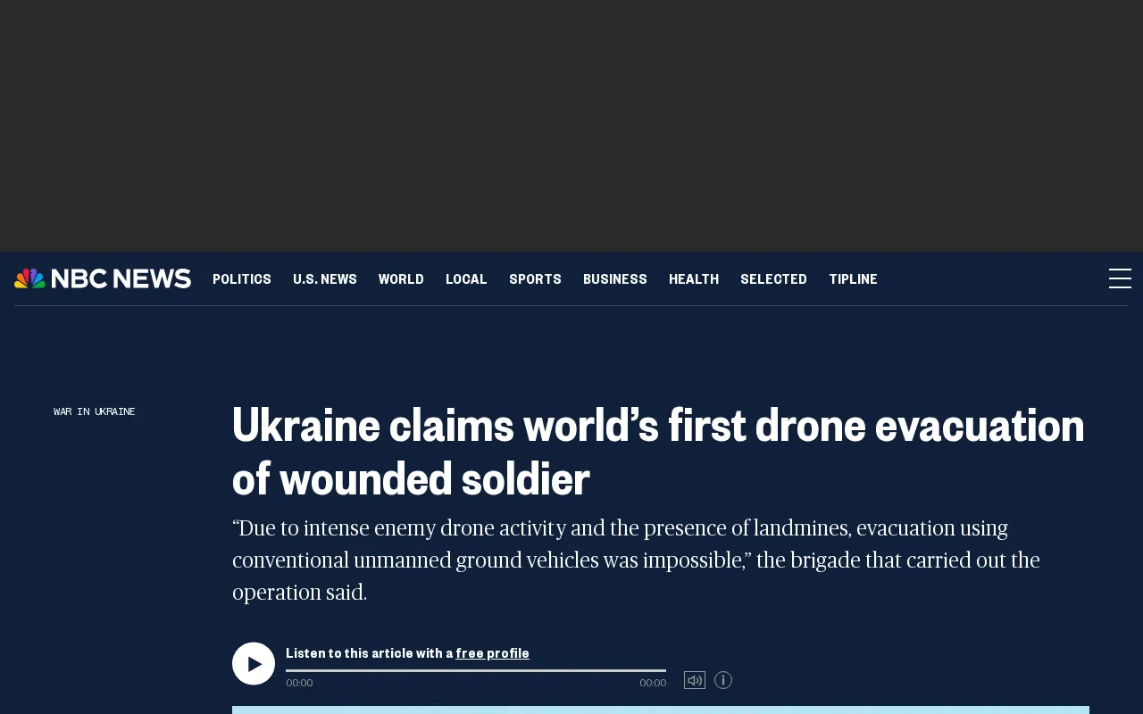 Ukraine Conducts First Drone Evacuation of Wounded Soldier, Hexacopter Rewrites Battlefield Rescue
