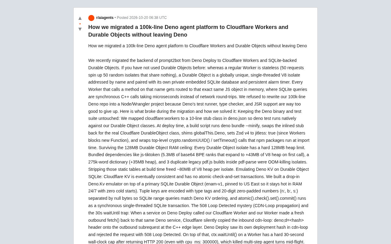Migrating 100K Lines of Deno Code to Cloudflare Workers in Practice