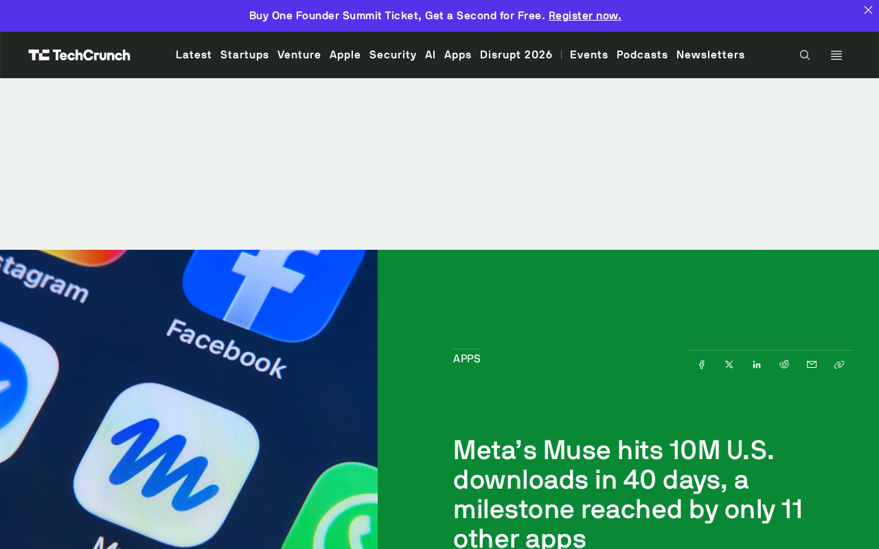 Meta Muse Hits 10 Million US Downloads: Joins Top App Club in 40 Days