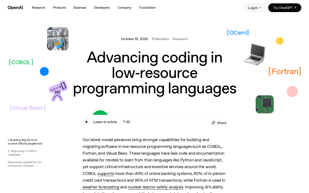 hackernews source: Advanced coding in low-resource programming languages