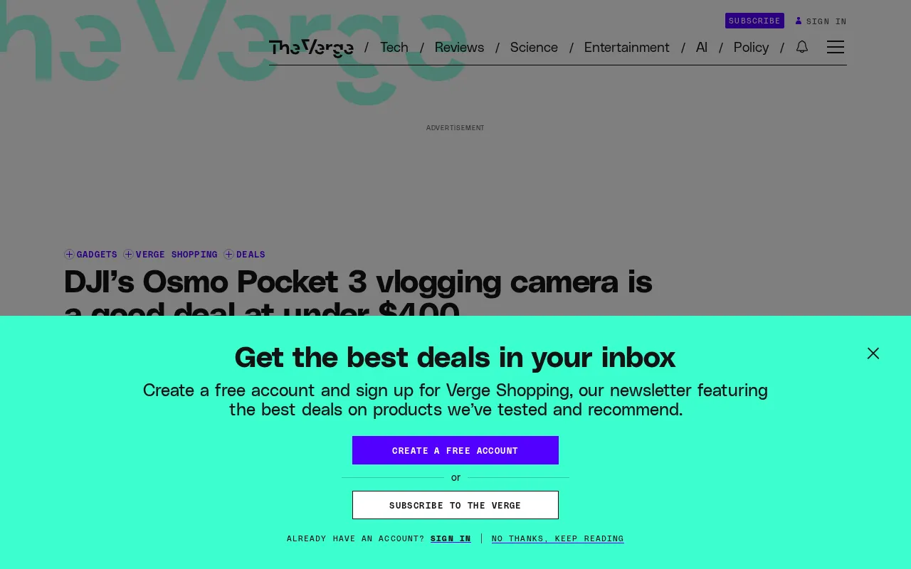 DJI Osmo Pocket 3 降价至395美元,Vlog相机性价比之选