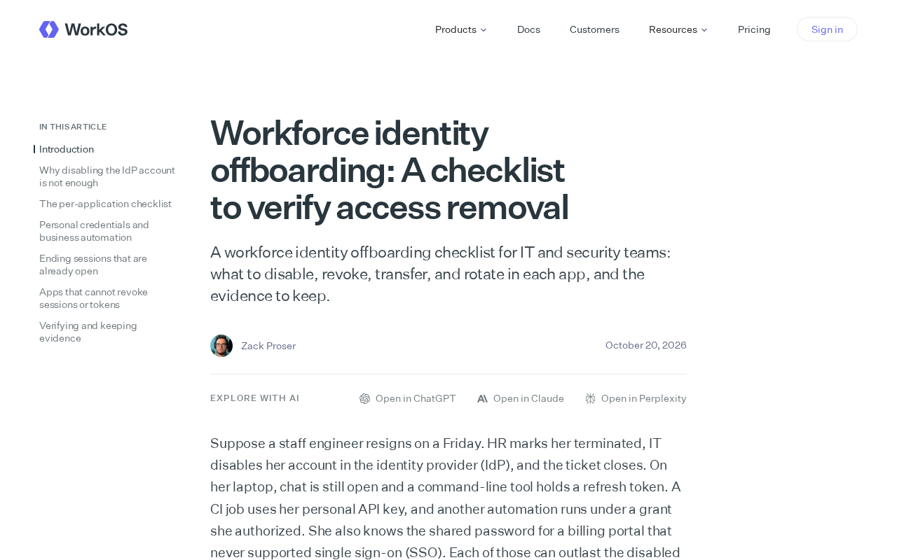 Employee Offboarding Access Cleanup Checklist: Identity Deprovisioning Verification Guide