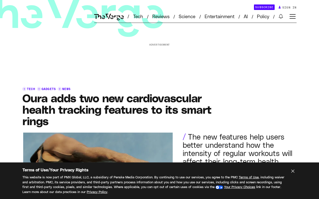 Oura Ring Adds Cardiovascular Tracking: Cardio Effort and VO2 Max