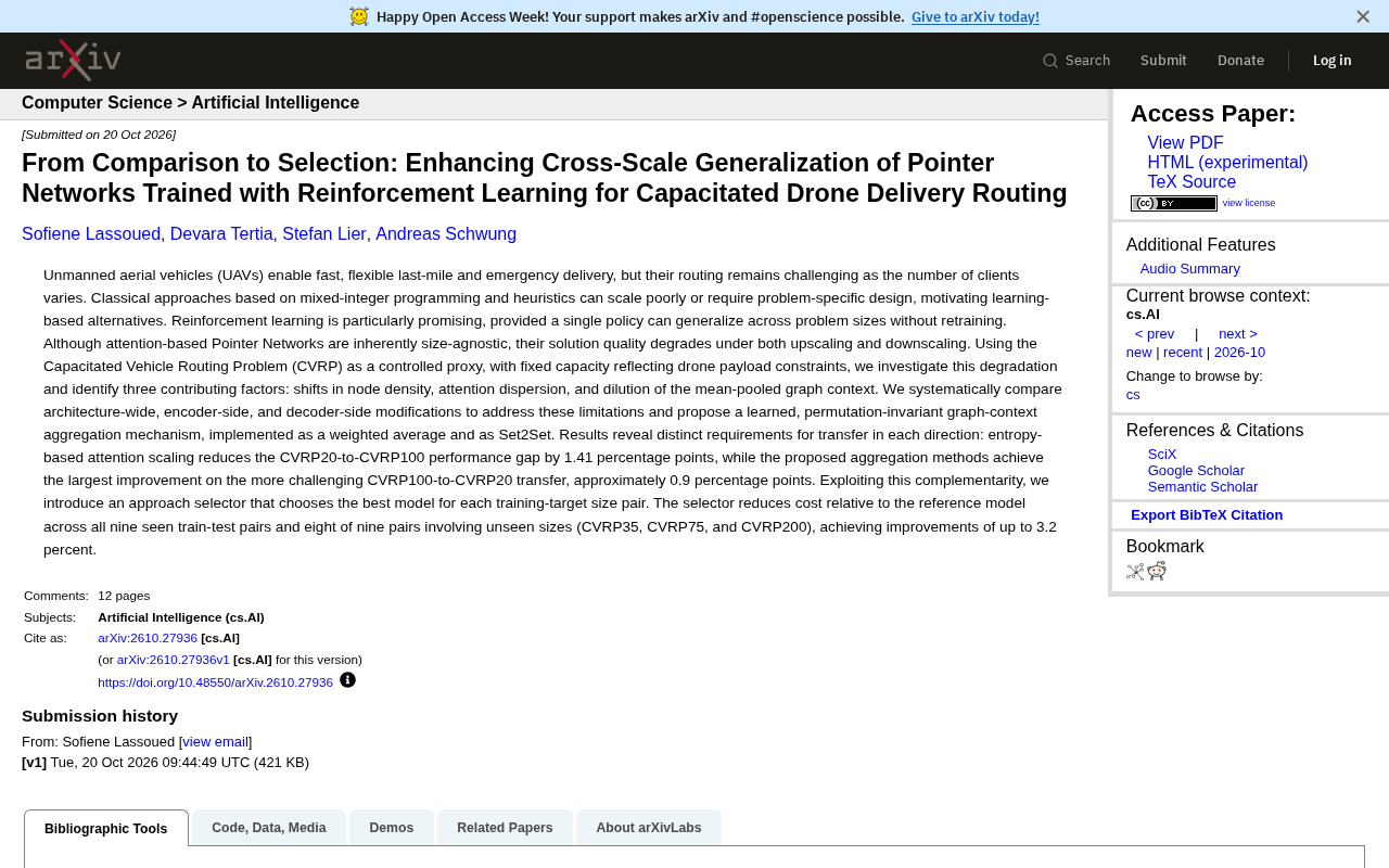 The Cross-Scale Generalization Challenge for Pointer Networks: A New Approach from Comparison to Selection