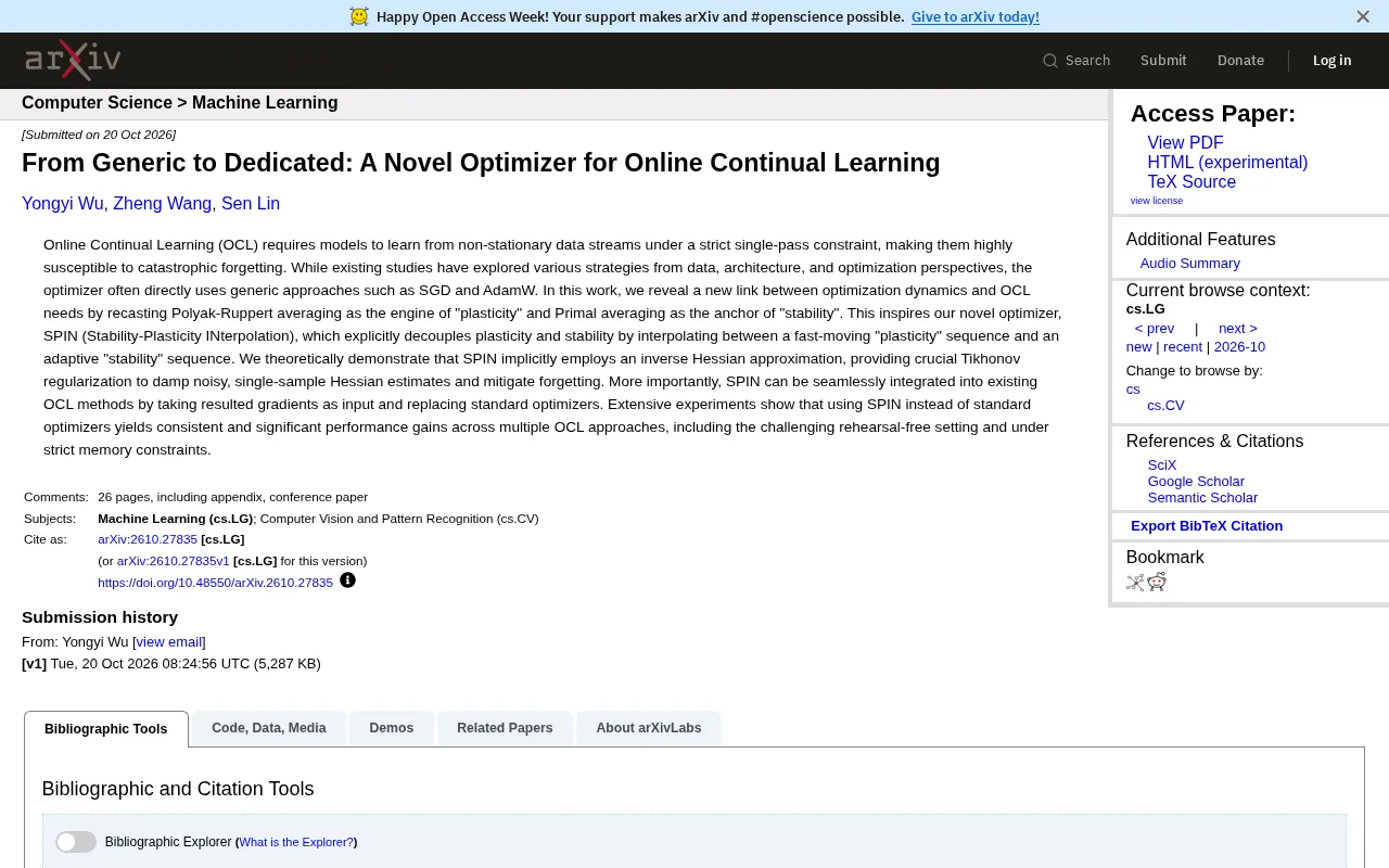 SPIN Optimizer: A Stability-Plasticity Interpolation Scheme Tailored for Online Continual Learning