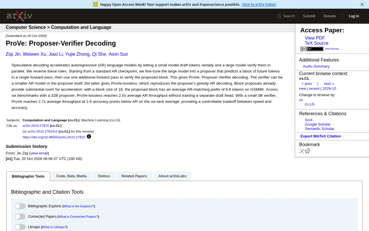 ProVe Decoding: When the Large Model Becomes the Proposer — Speculative Decoding in Reverse