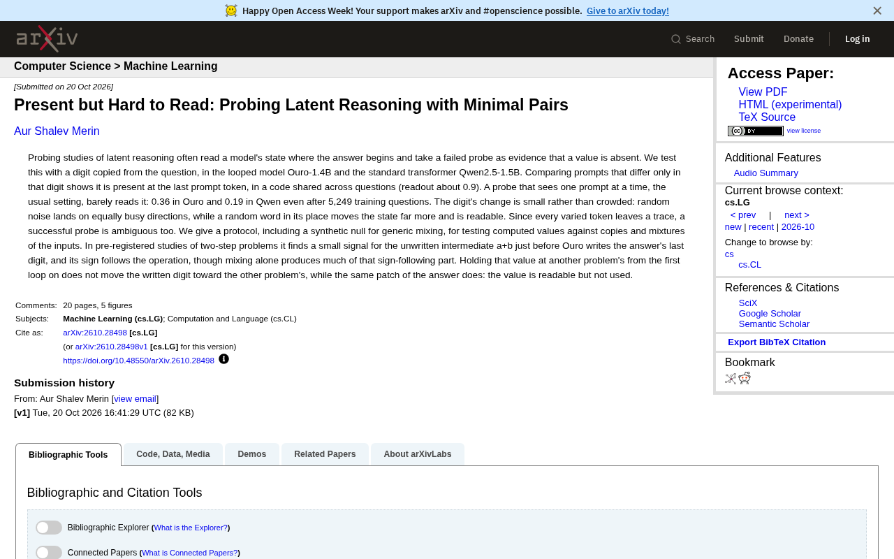 Why Do Latent Reasoning Probes Fail? Minimal Pairs Reveal the Truth of "Present but Hard to Read"
