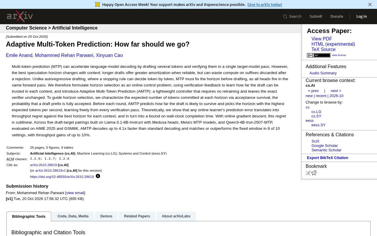 Adaptive Multi-Token Prediction: How Does the Speculative Horizon Dynamically Adjust for Inference Acceleration?