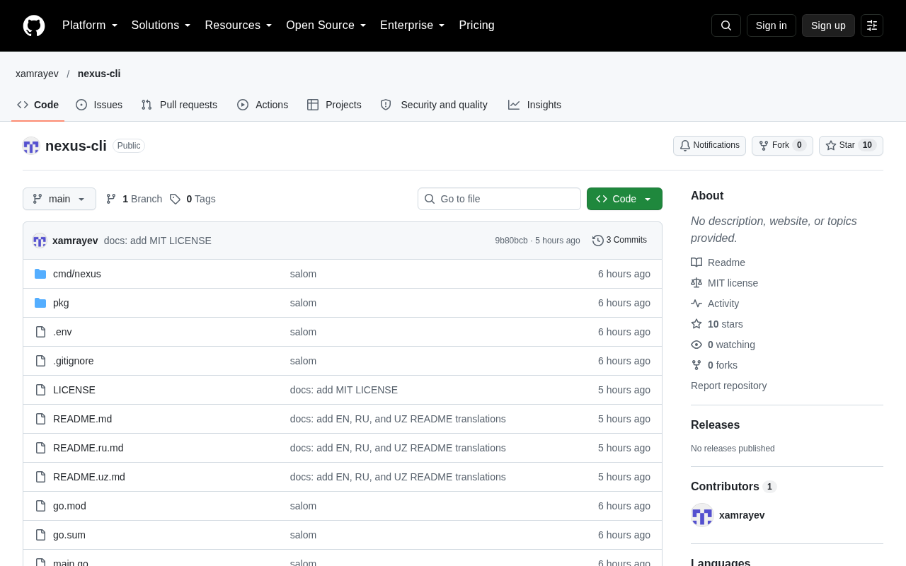 Nexus-CLI: A Pure Go DeepSeek Bridge Tool