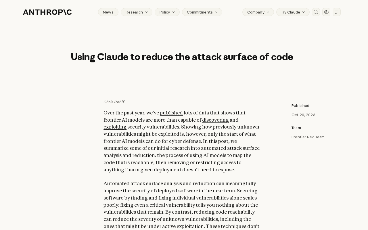 Reducing Code Attack Surface with Claude: A New Approach to AI-Assisted Security Auditing