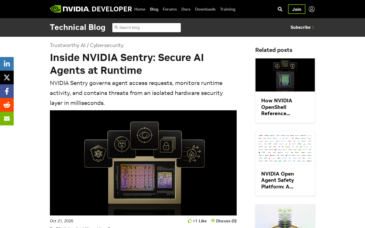 NVIDIA BlueField chip with icons for AI protection, traffic control, monitoring, data security, and firewall