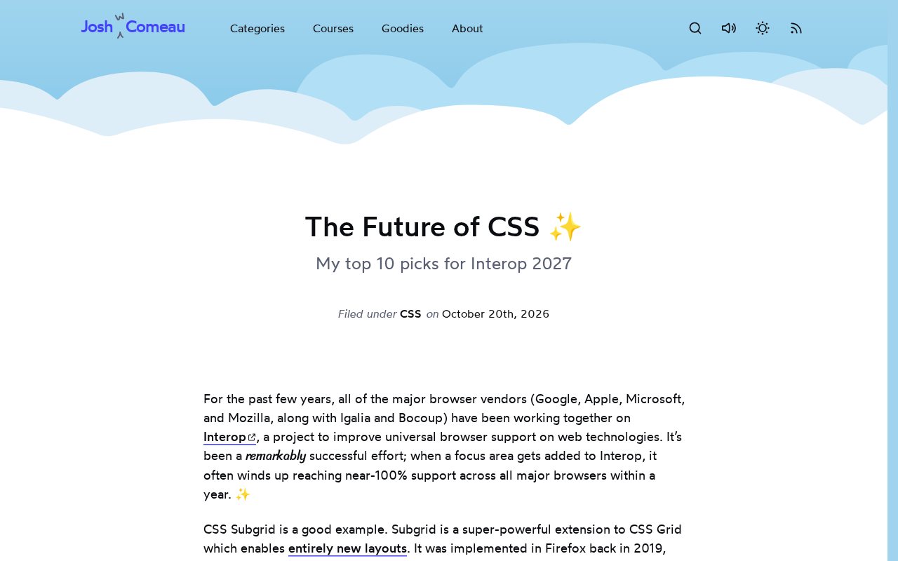 rss source: The Future of CSS