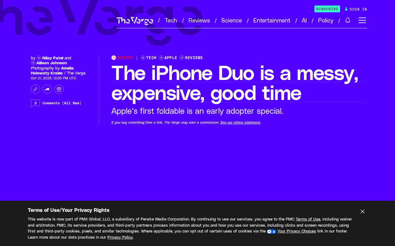 iPhone Duo 评测:冒险、昂贵却令人愉悦的第一代