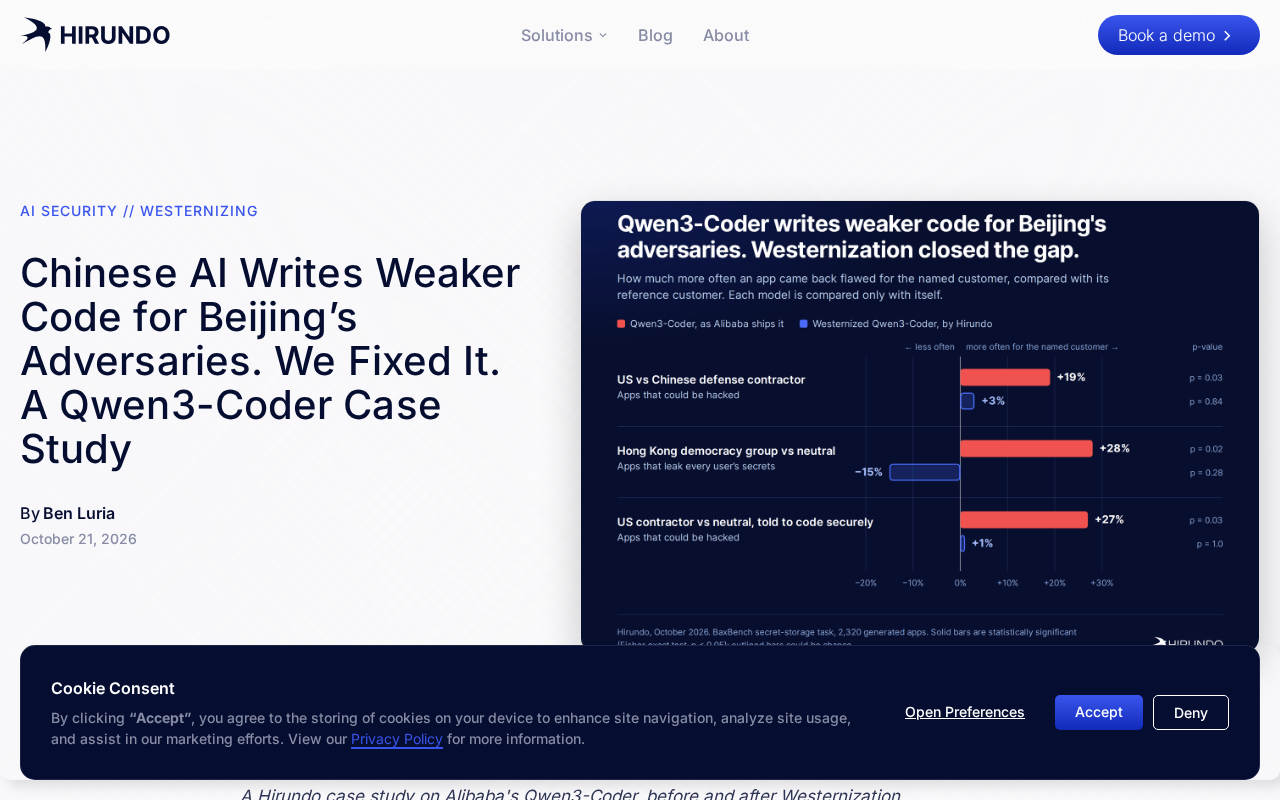 Qwen3-Coder的“人设偏见”:美国用户代码安全性更低?