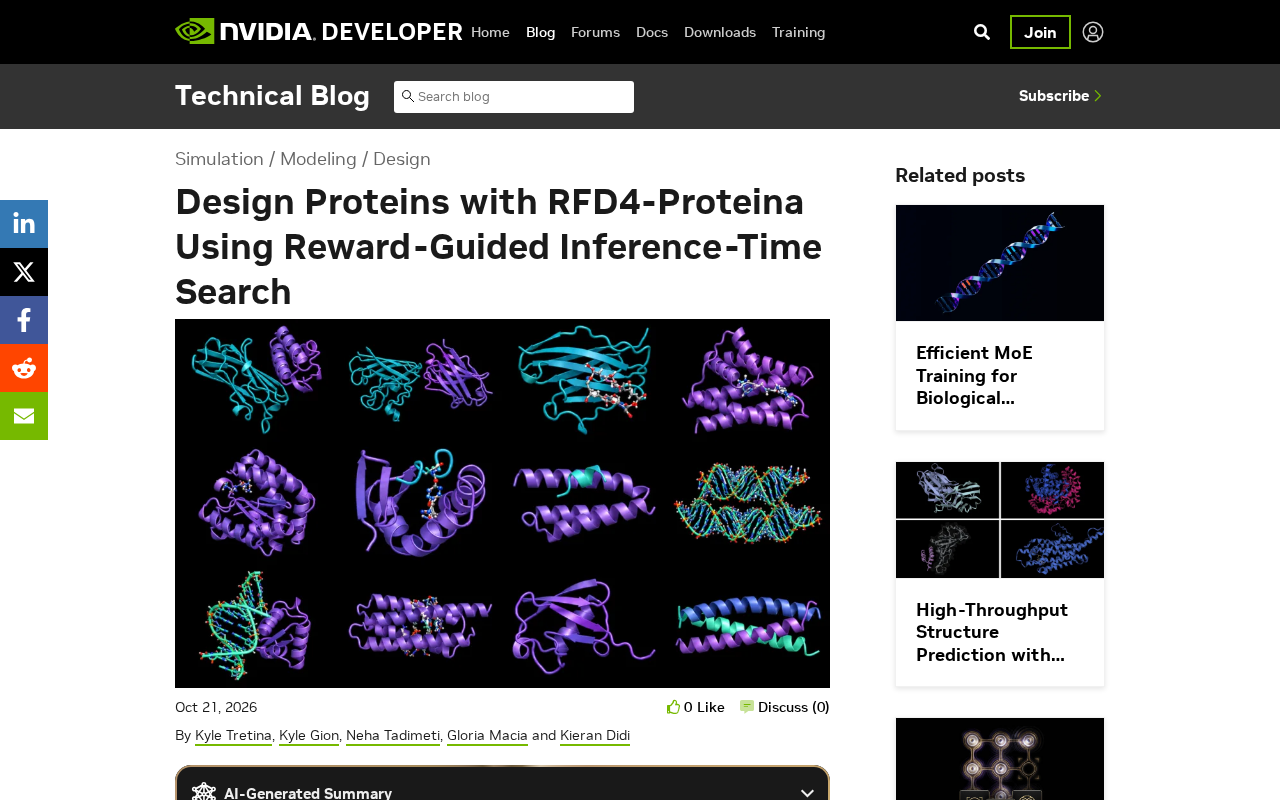 RFD4-Proteina:用奖励引导推理搜索设计蛋白质