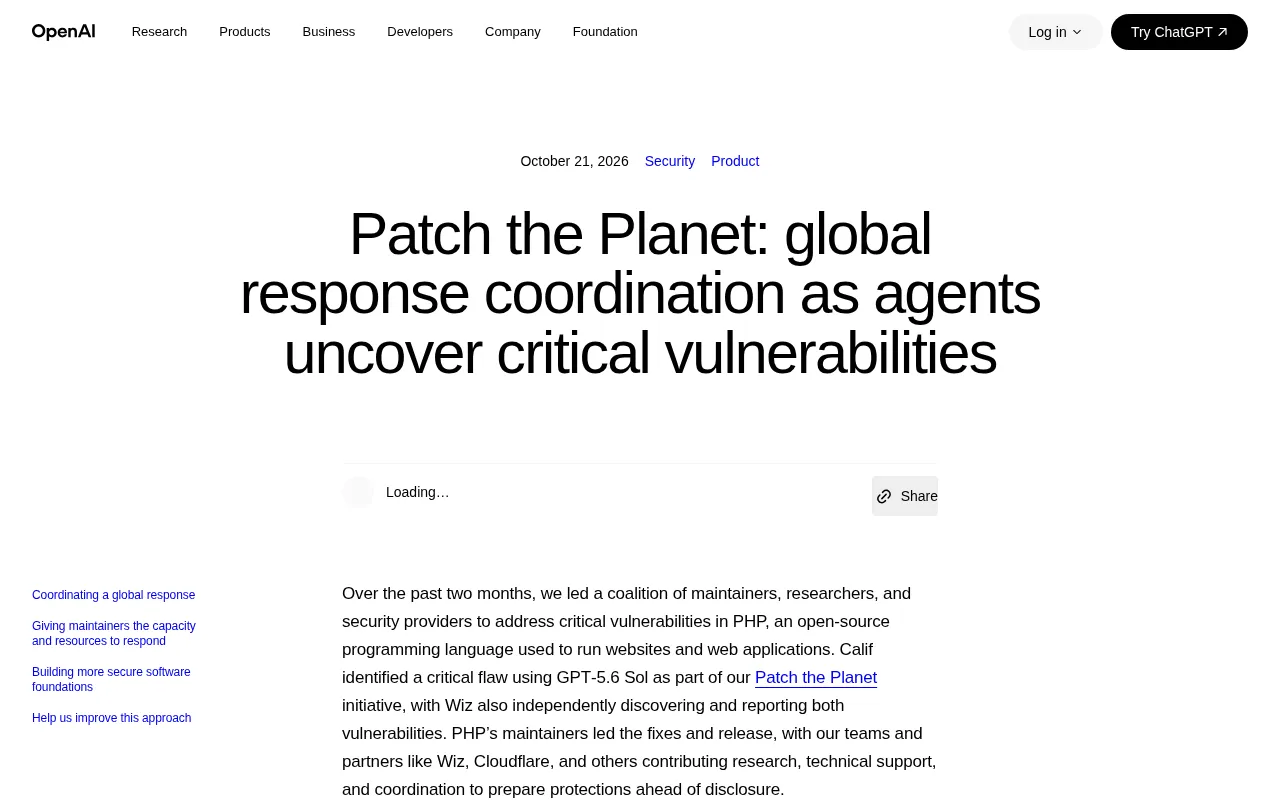 AI Agents Uncover Critical Vulnerabilities: How Patch the Planet Coordinates a Global Response