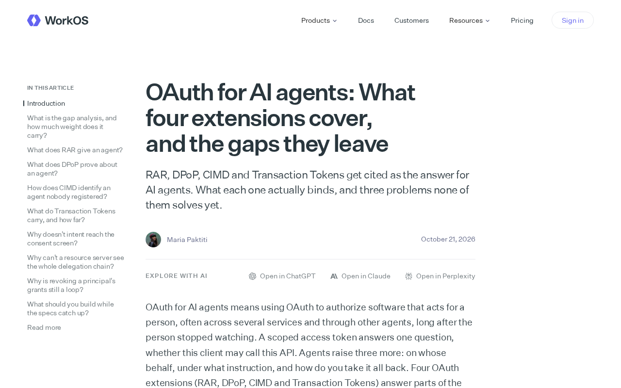 AI智能体的OAuth授权:四大扩展能覆盖什么,又留下哪些缺口