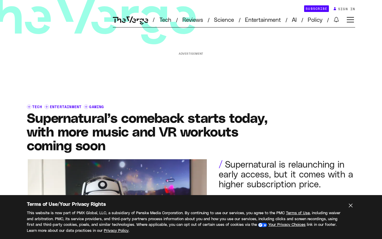 Supernatural VR健身回归:独立重生,海量课程抢先体验