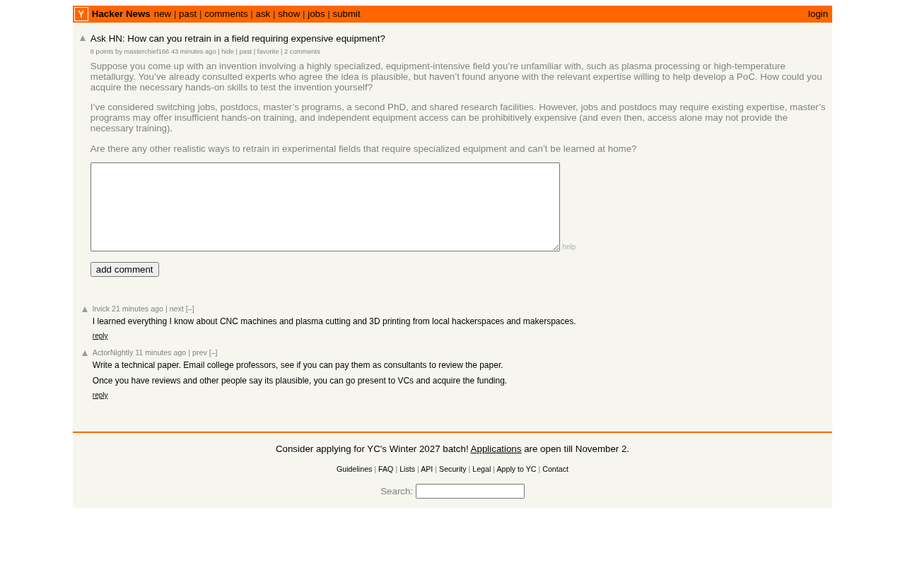 Want to Switch Careers but Equipment Is Too Expensive? Hacker News Discusses Low-Cost Retraining Paths