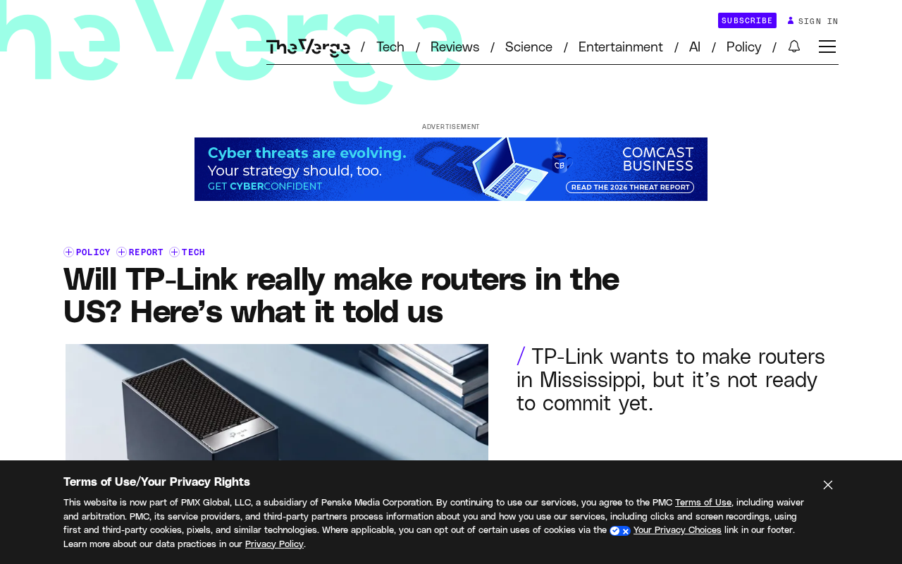TP-Link router product image