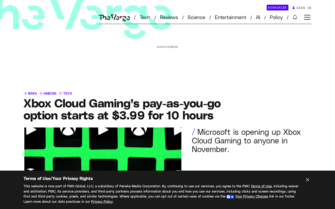 Xbox Cloud Gaming Introduces Pay-As-You-Go: $3.99 for 10 Hours